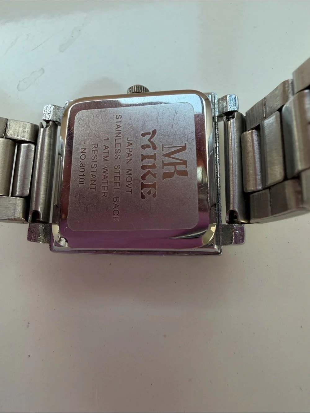 Mike women’s silver tone quartz watch/ water resistant/ working/ new battery